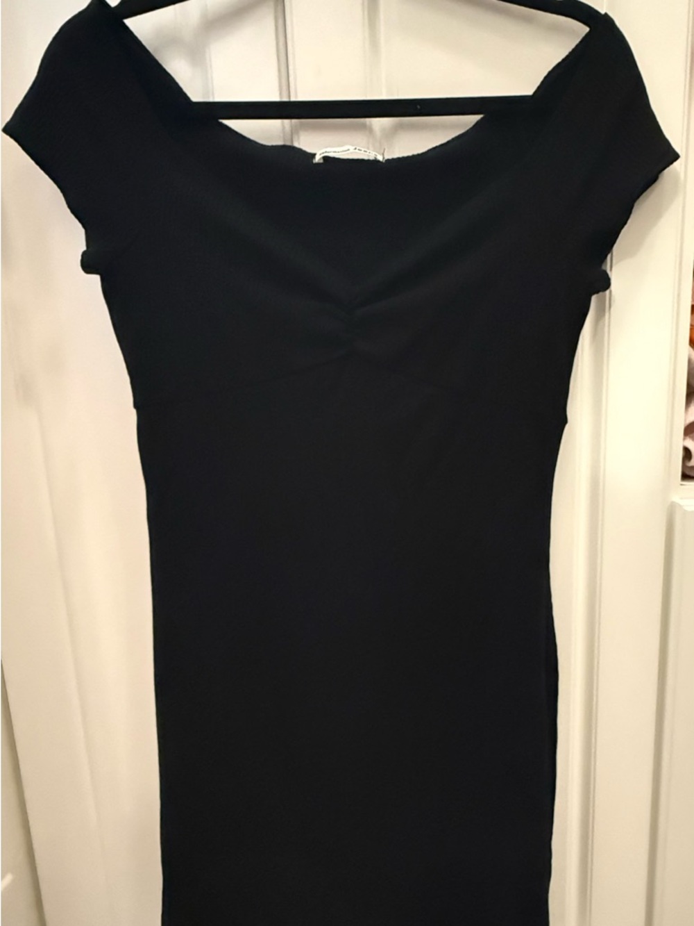 Reformation Black cotton Midi Dress